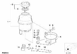 Oljehus / Detaljen diagram for BMW 3 Series E36 318ti