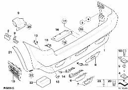 TRIM COVER, REAR diagram for BMW X5 E53 4.4i