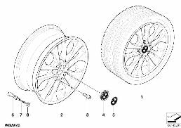 BMW LM Rad Doppelspeiche 98 diagram for BMW 1 Series E87 120d