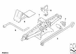 CAR TOOL/LIFTING JACK diagram for BMW X3 E83 LCI 3.0sd