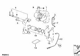 Capteur de plaquette de frein arrière diagram for BMW Z4 E85 2.5i
