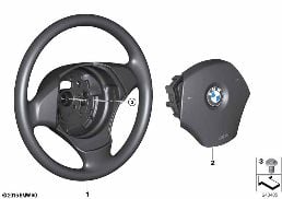STEERING WHEEL AIRBAG diagram for BMW 3 Series E90 LCI 323i