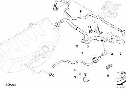 Unterdrucksteuerung-Motor diagram for BMW 3 Series E46 M3