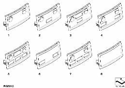 MOUNTING PARTS, CENTER CONSOLE, REAR diagram for BMW 5 Series E60 LCI 523Li