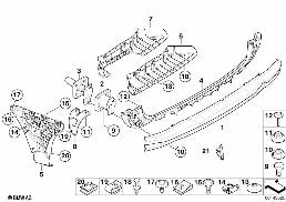 CARRIER, REAR diagram for BMW 5 Series E61 LCI 525d