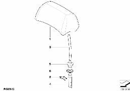 REAR SEAT HEAD RESTRAINT diagram for BMW 3 Series E46 325xi