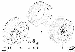 BMW kolo z leh. sl. Y-paprsek 131 diagram for BMW X5 E53 4.4i