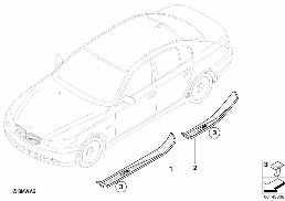 加装 M 门槛饰板 diagram for BMW 5 Series E60 530i