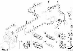 Tuyau de frein arrière diagram for BMW Z4 E85 2.5i