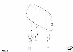 SEAT, REAR, HEAD RESTRAINT, CENTER diagram for BMW 3 Series E90 LCI 335i