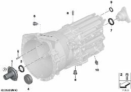 GS6-53BZ/DZ GRBX HOUSING & MOUNT. PARTS diagram for BMW 3 Series E93 335i