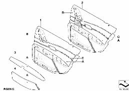 Revetement de porte arr. cuir individual diagram for BMW 5 Series E60 525i