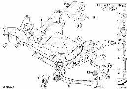 FRNT AXLE SUPPORT,WISHBONE/TENSION STRUT diagram for BMW 5 Series E60 525xi