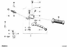 Poignee gauche diagram for BMW R50/5-R90S 69-76 R50/5