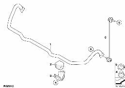 STABILIZER, FRONT diagram for BMW 5 Series E61 530xd