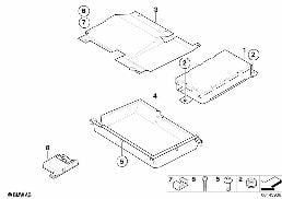 Elem. poj. OW 644 bagażnika diagram for BMW MINI R50 Cooper