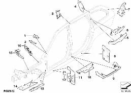 CAVITY SHIELDING, SIDE FRAME diagram for BMW 5 Series E61 530d