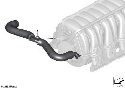 CRANKCASE-VENTILATION diagram for BMW 7 Series E66 740Li