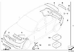 Aerodynamikpaket diagram for BMW 1 Series E87 120d