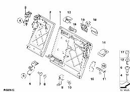 SEAT, REAR, SEAT FRAME, LOAD-THROUGH diagram for BMW 5 Series E61 525i