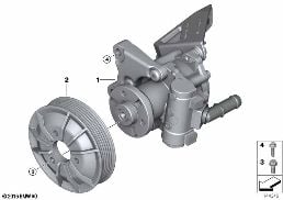 POWER STEERING PUMP diagram for BMW 3 Series E92 LCI 325xi
