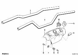 guidon diagram for BMW R 65, R 65 RT, R 80, R 80 RT (85-95) 65