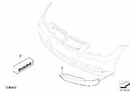 M PERFORMANCE ATT.PARTS FRONT SPOILER diagram for BMW 3 Series E90 318i