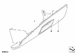 Boîte à gants Individual cuir diagram for BMW 5 Series E60 525i