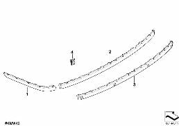 TRIM, DECOR ELEMENTS, REAR diagram for BMW 7 Series E66 760Li