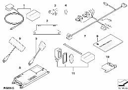 Elem. poj. zest. głośnom. Bluetooth diagram for BMW MINI R50 Cooper