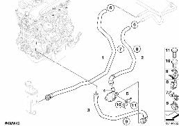 ADDITIONAL WATER PUMP/WATER HOSE diagram for BMW Z4 E85 2.0i