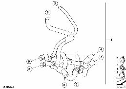 COOLING SYSTEM - WATER HOSES diagram for BMW MINI R53 Cooper S