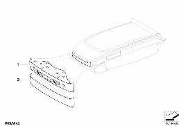 Złącze TV w podłokietniku tylnym diagram for BMW 7 Series E65 745i