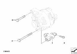 ALTERNATORMOUNTING PARTS diagram for BMW 5 Series E61 530xd