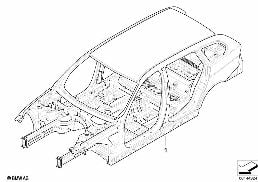 BODY SKELETON diagram for BMW 3 Series E91 LCI 320i
