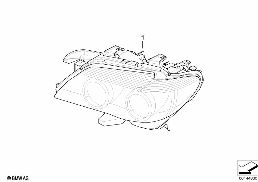 Reflektor diagram for BMW 7 Series E65 745i