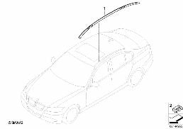 RETROFIT OF EXTERIOR ITEMS IN CAR COLOR diagram for BMW 3 Series E90 318i