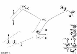 Vnější lišty / ozdobná mřížka diagram for BMW Rolls-Royce Phantom RR1 Phantom