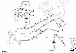BRAKE LINE, FRONT (S541A) diagram for BMW 5 Series E61 525i