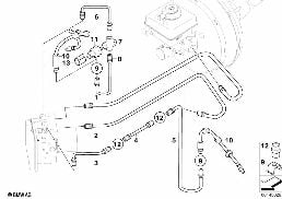 BRAKE LINE, FRONT (S541A) diagram for BMW 5 Series E61 525i