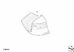 Kit de montage feu arrière Black Line diagram for BMW 1 Series E81 120i