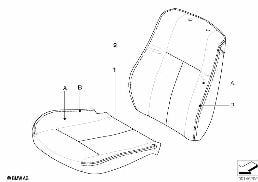 Fベーシックシートカバー Individual diagram for BMW 6 Series E63 LCI 650i