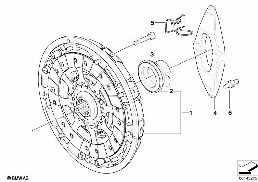CLUTCH/TWIN MASS FLYWHEEL diagram for BMW 5 Series E61 LCI M5