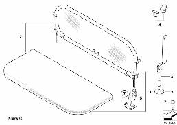 WIND DEFLECTOR diagram for BMW Z3 E36 M
