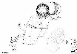 Rubberbalg met resonator diagram for BMW 7 Series E66 730Li