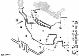 HYDRO STEERING-OIL PIPES