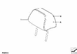 R Indv. センター ヘッドレスト レザー diagram for BMW 6 Series E63 LCI 650i