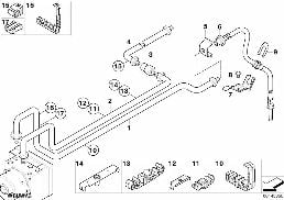 REAR BRAKE PIPE DSC diagram for BMW 3 Series E46 318i