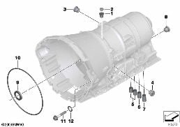 Alloggiam. GA6HP32Z con parti applicate diagram for BMW Rolls-Royce Phantom RR1 Phantom