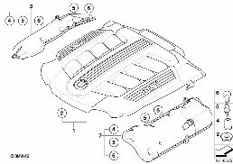 Acoustique moteur diagram for BMW 7 Series E65 745d